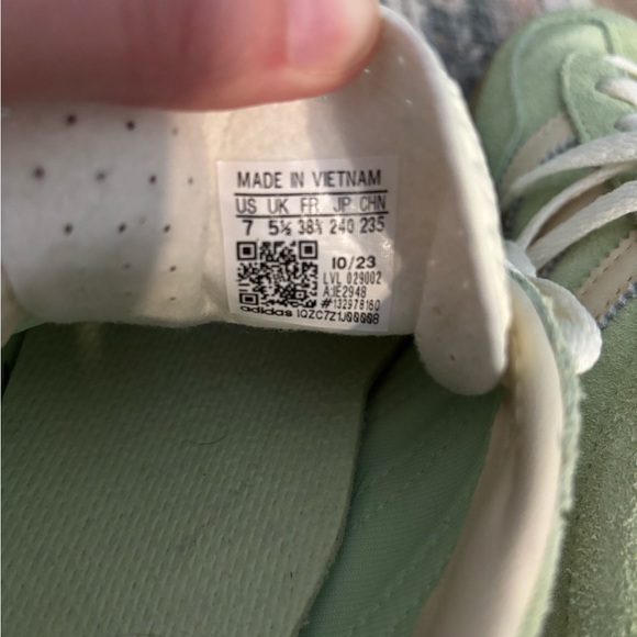 Pastel Green Adidas Gazelle - Picture 7 of 7